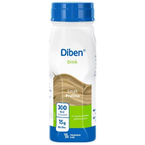 Diben Drink o smaku pralinowym, 4 x 200 ml - Płyn dla osób niedożywionych z zaburzeniami metabolizmu glukozy - 1