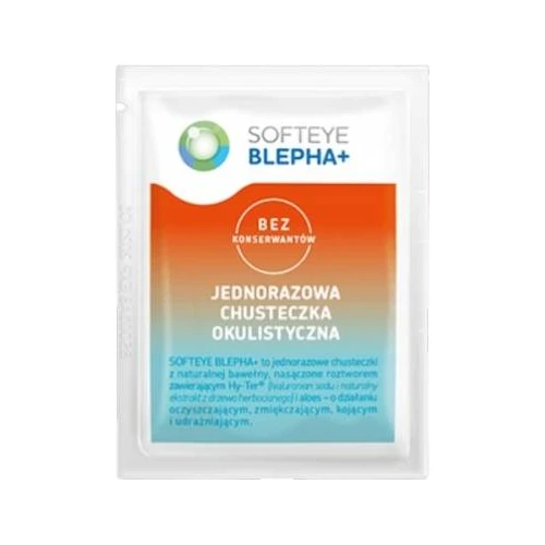 Softeye Blepha+ Chusteczki okulistyczne, 14 sztuk + ogrzewalny kompres, 1 sztuka - Do higieny i masażu powiek - 1