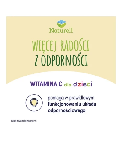 Naturell Witamina C 50 mg dla dzieci, 60 tabletek do rozgryzania i żucia - O smaku czarnego bzu i jabłka - 3