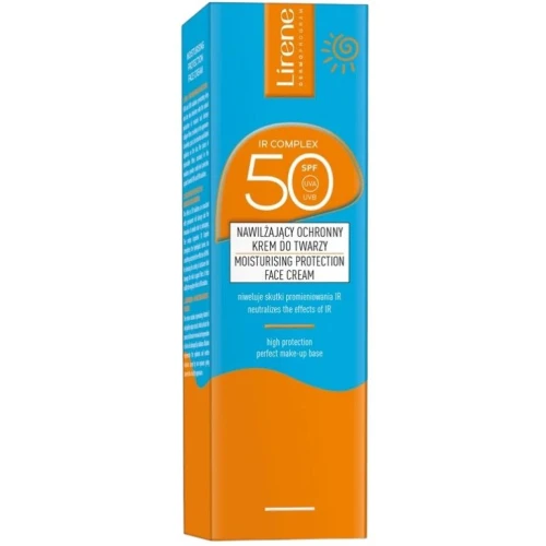 Lirene Sun Nawilżający ochronny krem do twarzy SPF 50, 40 ml - Intensywna ochrona UVA/UVB i IR, zdrowa i promienna skóra - 1