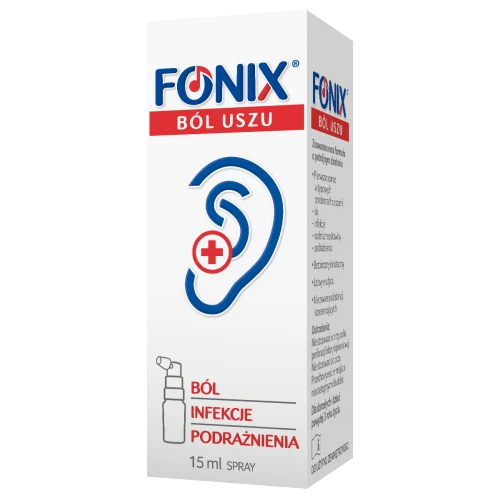 Fonix Ból Uszu, spray 15 ml - Z mieszanką olejków roślinnych, które łagodzą stany zapalne i usuwają woskowinę - 1