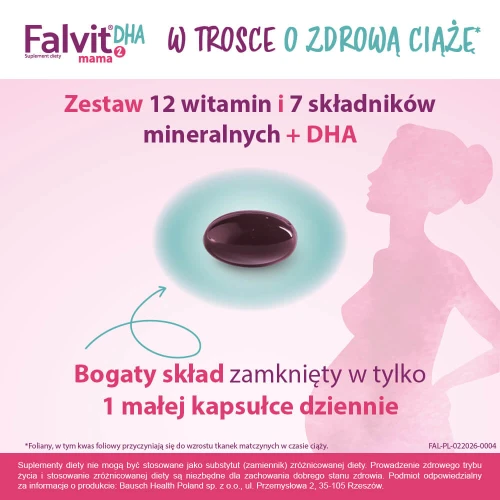 Falvit Mama 2 DHA, 30 kapsułek - Po 16. tygodniu ciąży i w okresie karmienia piersią - 2