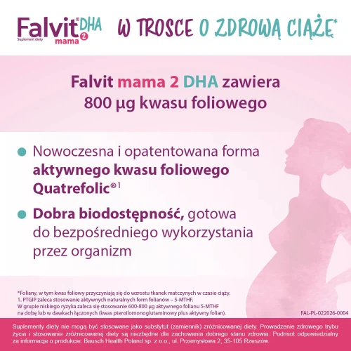 Falvit Mama 2 DHA, 30 kapsułek - Po 16. tygodniu ciąży i w okresie karmienia piersią - 5