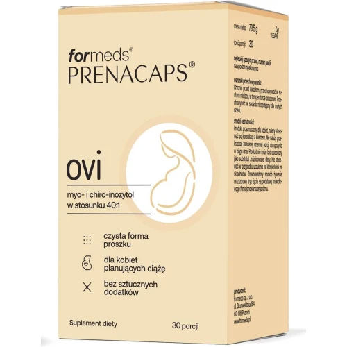 Formeds Prenacaps  Ovi, proszek 79,5 g - Myo-inozytol i chiro-inozytol  oraz NAC dla kobiet planujących ciążę - 2
