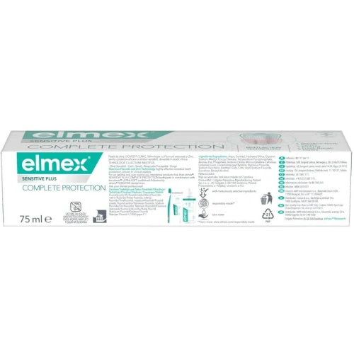 Elmex Sensitive Plus Complete Protection, pasta do zębów, 75 ml - Dla osób o wrażliwych zębach - 1