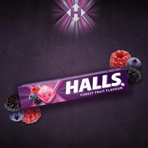 Halls Forest Fruit Flavour, owoce leśne, cukierki 33,5 g - Dla osób poszukujących owocowego odświeżenia - 1