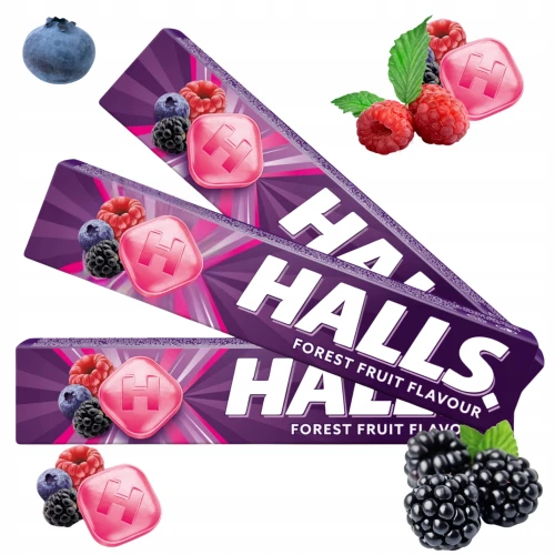 Halls Forest Fruit Flavour, owoce leśne, cukierki 33,5 g - Dla osób poszukujących owocowego odświeżenia - 2