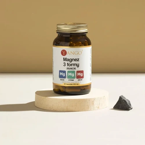Yango Magnez 3 formy organiczne, 90 kapsułek - Kompozycja trzech postaci magnezu – wsparcie układu nerwowego, mięśni i serca - 1