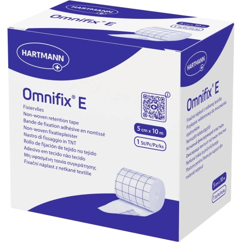 Omnifix E przylepiec z włókniny 5 cm x 10 m, 1 sztuka - Do umocowania i pokrywania całej powierzchni opatrunku - 1