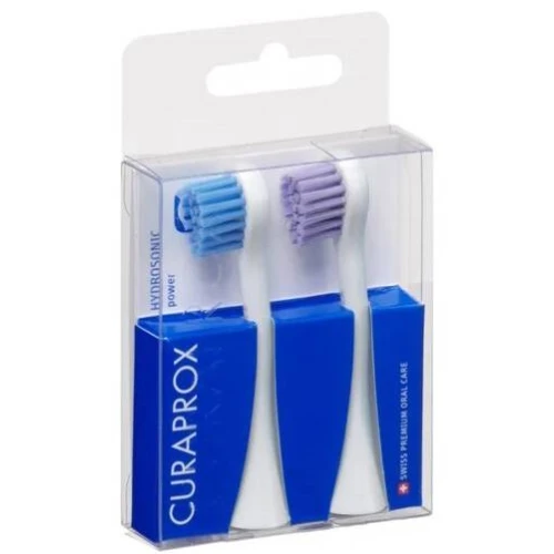 Curaprox Hydrosonic Power, końcówki do szczoteczki sonicznej, 2 sztuki - Główki w kształcie kropli zapewnia precyzyjne czyszczenie każdego zęba - 1