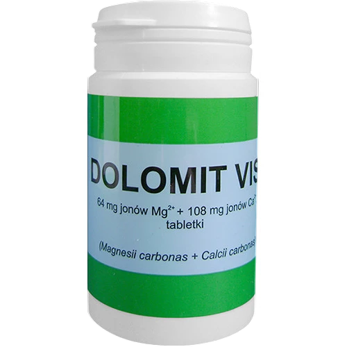 Dolomit Vis 64 mg + 108 mg, 100 tabletek - Z naturalnym magnezem i wapniem – profilaktyka i leczenie niedoborów - 2
