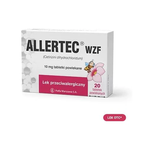 Allertec WZF 10 mg, 20 tabletek powlekanych - Na objawy alergii u dorosłych i dzieci powyżej 6. roku życia - 2