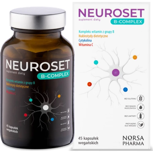 Neuroset B-Complex, 45 kapsułek - Wsparcie układu nerwowego - 1