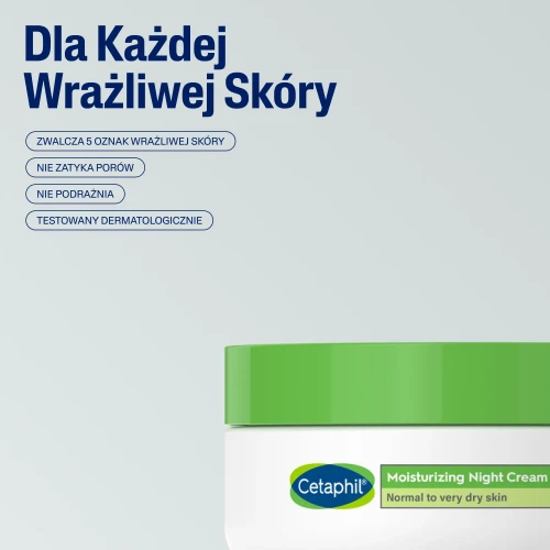 Cetaphil, krem do twarzy na noc, 48 ml - Nawilża i delikatnie odżywia skórę - 4