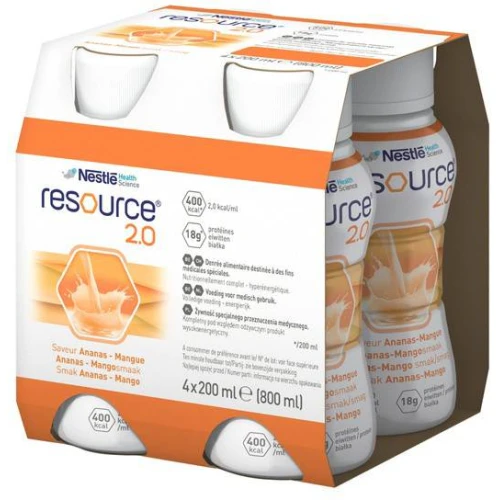 Resource 2.0 płyn o smaku ananas-mango, 4 x 200 ml - Wysokoenergetyczny i kompletny preparat odżywczy - 3