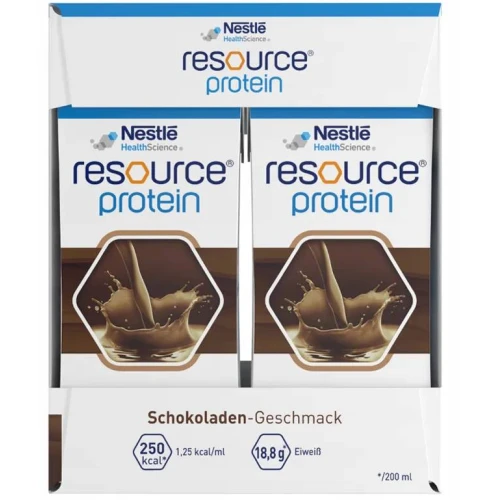Resource Protein płyn o smaku czekoladowym, 4 x 200 ml - Wysokobiałkowy preparat odżywczy – wsparcie w chorobie i rekonwalescencji - 2