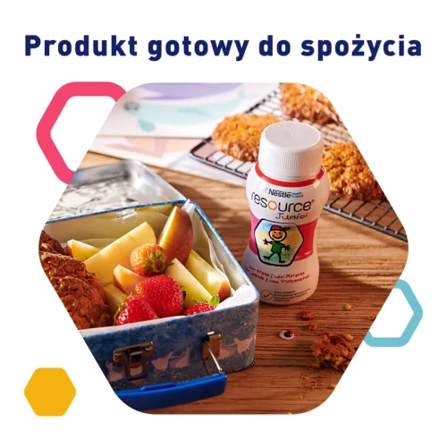 Resource Junior płyn o smaku truskawkowym, 4 x 200 ml - Kompletna i wysokoenergetyczna dieta w płynie dla dzieci powyżej 1. roku życia - 7