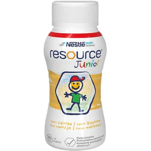 Resource Junior płyn smaku waniliowym, 4 x 200 ml - Kompletna i wysokoenergetyczna dieta w płynie dla dzieci powyżej 1. roku życia - 2