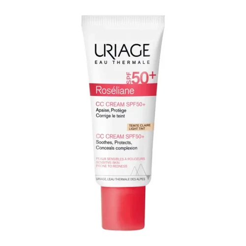 Uriage Roseliane Krem CC SPF 50+, 40 ml - Nawilżająco-ochronny do cery naczynkowej - 1