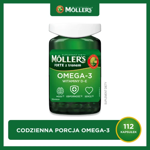 Moller's Forte, 112 kapsułek - Omega-3 z witaminami D i E - 1