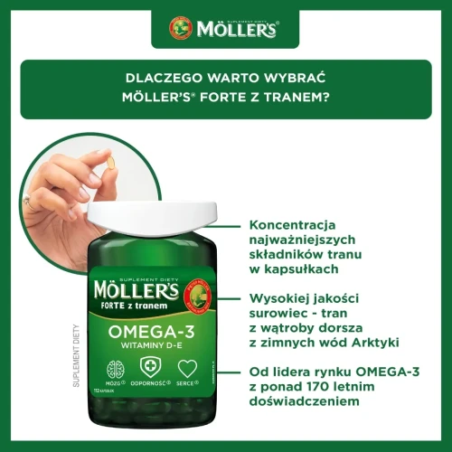 Moller's Forte, 112 kapsułek - Omega-3 z witaminami D i E - 3