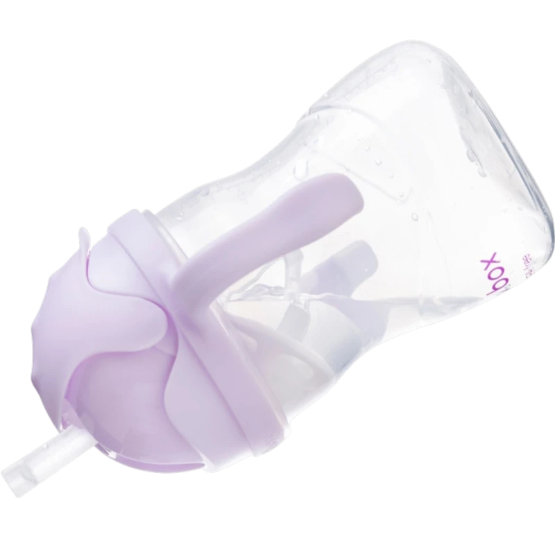 B.box Gelato Boysenberry, Bidon ze słomką, 240 ml - Praktyczny bidon niekapek z obciążoną słomką na spacer i w podróż  - 2
