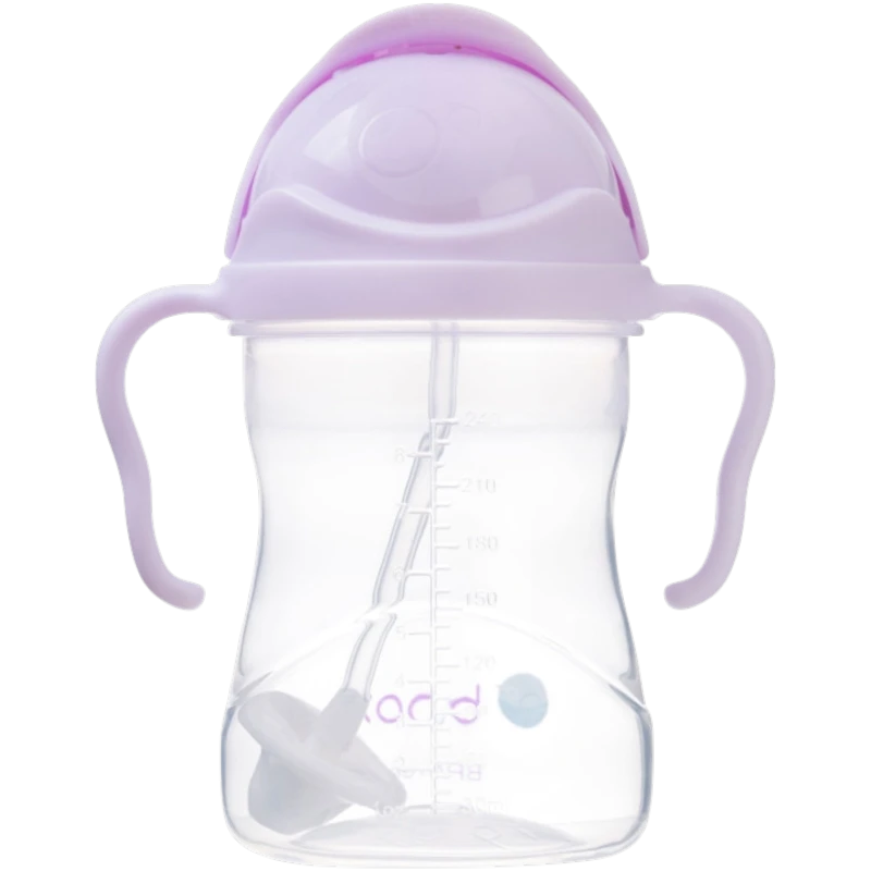 B.box Gelato Boysenberry, Bidon ze słomką, 240 ml - Praktyczny bidon niekapek z obciążoną słomką na spacer i w podróż  - 3