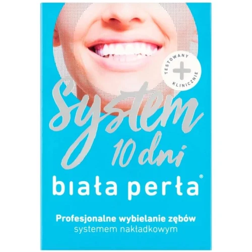 Biała Perła System 10 dni - zestaw do wybielania w domu, 1 sztuka - Profesjonalny zestaw do enzymatycznego wybielania zębów w domu - 1