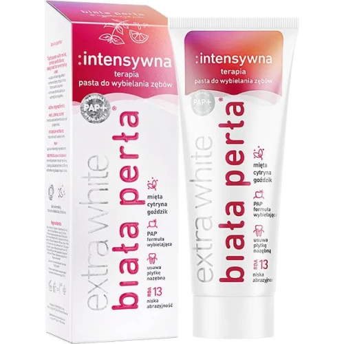 Biała Perła Intensywna Terapia, wybielająca pasta do zębów, 75 ml - Wybiela przebarwienia szkliwa zębów spowodowane przez jedzenie i napoje - 2