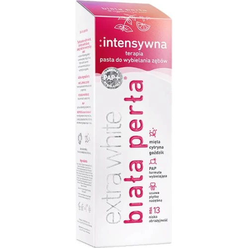 Biała Perła Intensywna Terapia, wybielająca pasta do zębów, 75 ml - Wybiela przebarwienia szkliwa zębów spowodowane przez jedzenie i napoje - 3