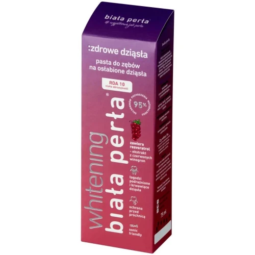 Biała Perła Zdrowe Dziąsła, specjalistyczna pasta do zębów, 75 ml - Koi podrażnienia i przywraca naturalną biel zębów - 2
