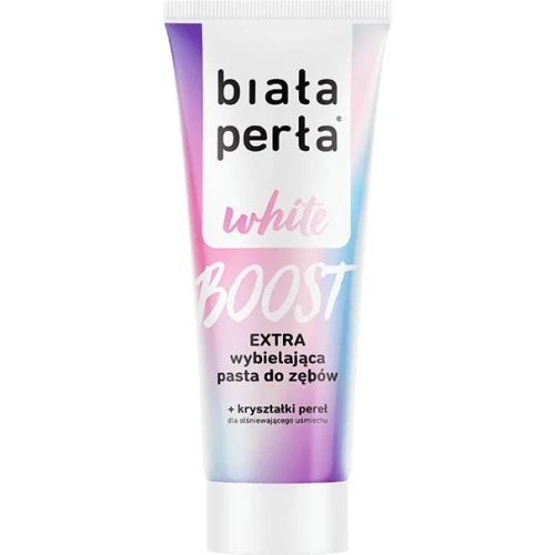 Biała Perła White Boost, extra wybielająca pasta do zębów, 75 ml - Z perłowymi kryształkami, usuwa plamy z zębów i nadaje im perłowy połysk - 3