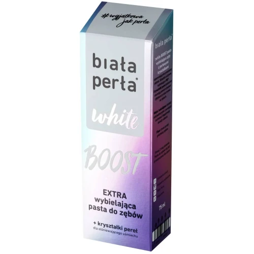 Biała Perła White Boost, extra wybielająca pasta do zębów, 75 ml - Z perłowymi kryształkami, usuwa plamy z zębów i nadaje im perłowy połysk - 4