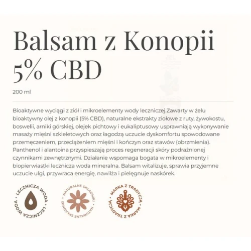 Gorvita Balsam z Konopii 5% CBD, 200 ml - Regeneracja i ulga dla mięśni i stawów - 2