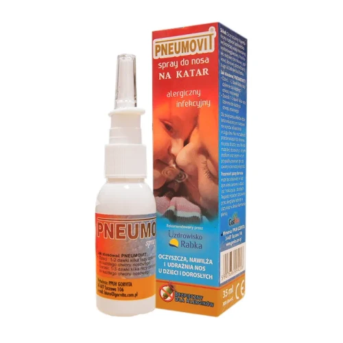 Pneumovit Spray do nosa, 35 ml - Oczyszczania oraz nawilża śluzówkę nosa  - 1