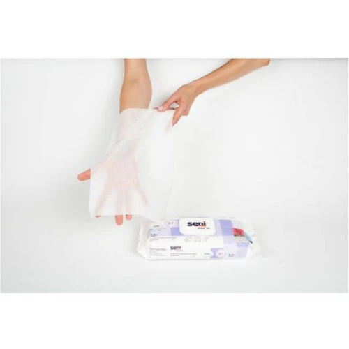 Seni Care Maxi, chusteczki nawilżane 3w1, 52 sztuki - Delikatnie oczyszczają i neutralizują zapachy - 1