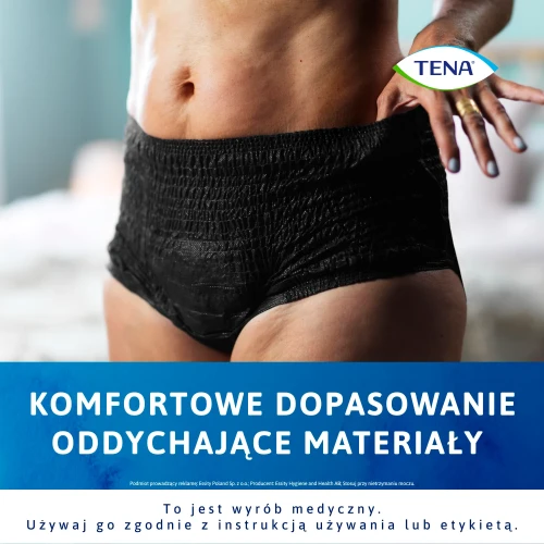 Tena Lady Pants Black Plus Majtki chłonne z wysokim stanem M, 9 sztuk - Majtki chłonne damskie na średnie nietrzymanie moczu - 5