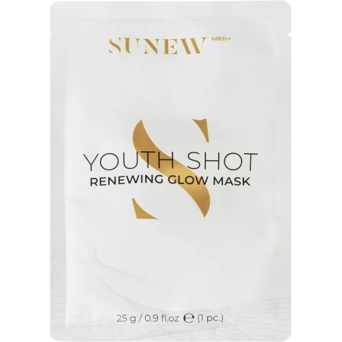 SunewMed+ Youth Shot regenerująca maska do twarzy, 3 sztuki - Z peptydami, skwalanem i ekstraktami roślinnymi - 1