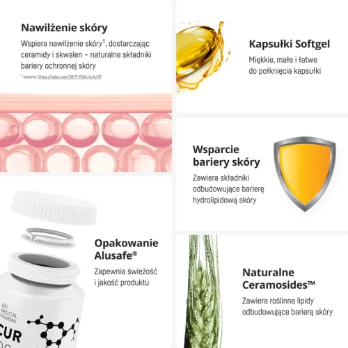 Bio Medical Pharma LipidCell, 60 kapsułek - Roślinne ceramidy, skwalen oraz witaminy A i E - 4