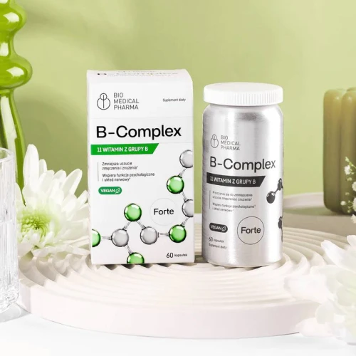 Bio Medical Pharma B-Complex, 60 kapsułek - Pełny zestaw 11 witamin z grupy B w aktywnych biologicznie formach - 2