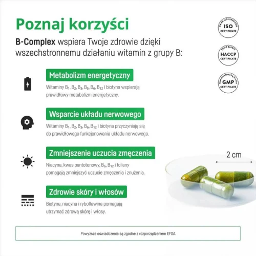 Bio Medical Pharma B-Complex, 60 kapsułek - Pełny zestaw 11 witamin z grupy B w aktywnych biologicznie formach - 5