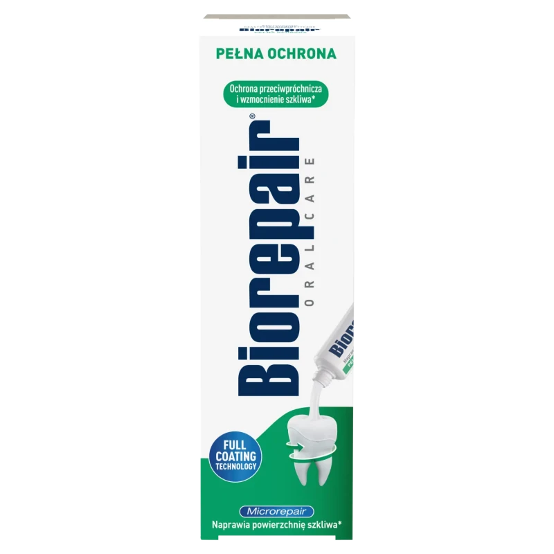 Biorepair Pełna Ochrona, bez fluoru, pasta do zębów,  75 ml - Odbudowa mikrouszkodzeń i wzmocnienie szkliwa z Microrepair - 1