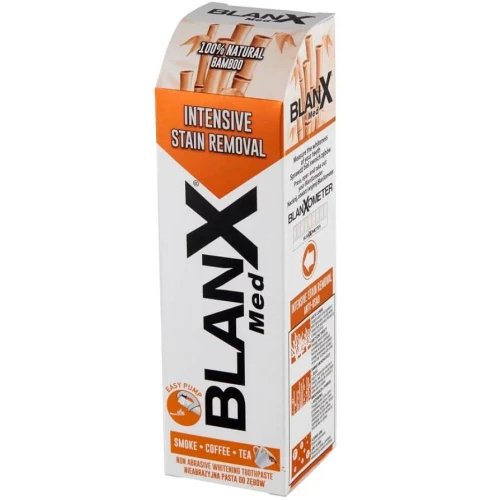BlanX Med Anty–Osad, wybielająca pasta do zębów, 75 ml - Biały uśmiech bez osadów z kawy i papierosów - 1
