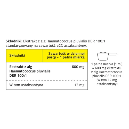 Proton Labs Astaksantyna 12 mg, proszek 50 g - Ekstrakt z mikroalg, czysty skład bez konserwantów - 3