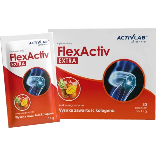 ActivLab Pharma FlexActiv Extra smak mango-ananas, 30 saszetek - Wsparcie prawidłowego funkcjonowania stawów i produkcji kolagenu - 2