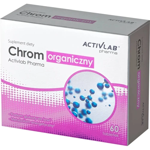 ActivLab Pharma Chrom Organiczny, 60 tabletek - Wsparcie metabolizmu i stabilnego poziomu cukru we krwi - 1