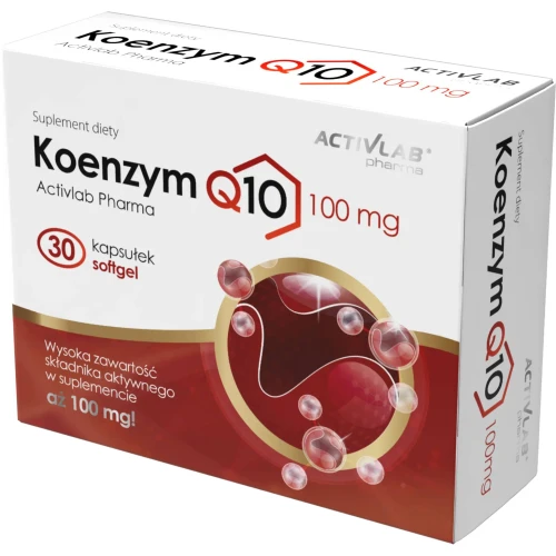 ActivLab Pharma Koenzym Q10 100 mg, 30 kapsułek softgel - Maksymalne wchłanianie i siła działania - 1