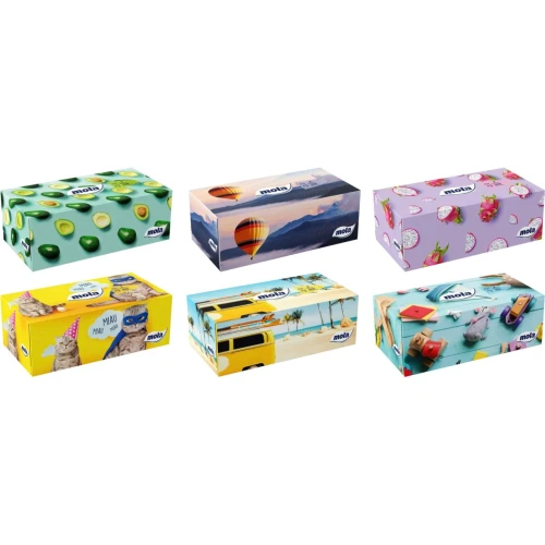 Mola Familybox Chusteczki higieniczne, 150 sztuk - Dwuwarstwowe chusteczki do nosa w ekonomicznym opakowaniu - 1