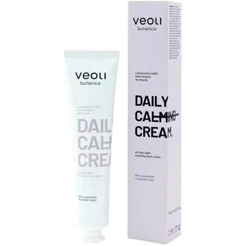 Veoli Botanica Daily Calming Cream Całodzienny lekki krem kojący do twarzy, 75 ml - Do cery wrażliwej, suchej i reaktywnej - 1