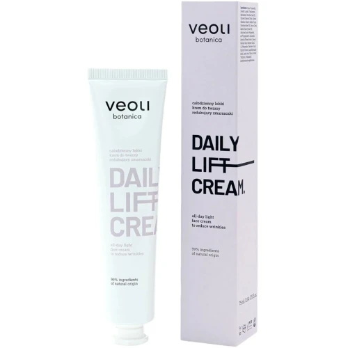 Veoli Botanica Daily Lift Cream Całodzienny lekki krem do twarzy redukujący zmarszczki, 75 ml - Z biomimetycznym białkiem, kolagenem i olejem z granatu - 1